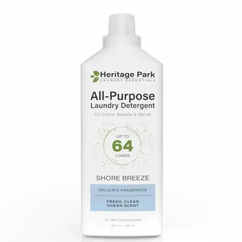 Heritage Park Luxury Laundry Detergent | Dermatologist Tested Plant based Natural & Enzyme Laundry Detergent | Sensitive Skin Friendly - Shore Breeze (32 fl oz)