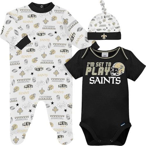 Gerber Unisex Baby NFL Team Footed Sleep and Play and Bodysuit Gift Set