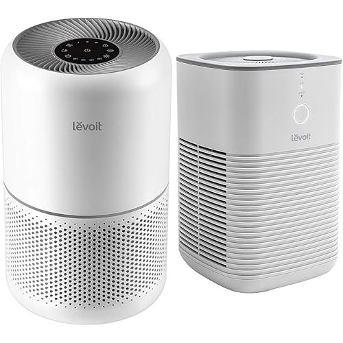 LEVOIT Air Purifier for Home Allergies Pets Hair 1095 ft2 Core300-P and Desktop HEPA Air Purifier for Bedroom 161 ft2 1 Pack