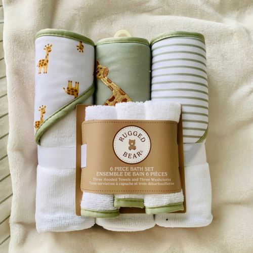 Hooded Baby Bath Towel and Washcloth 6 Piece Set for Newborns, Infants & Toddlers, Boys & Girls Baby Hooded Towels Set