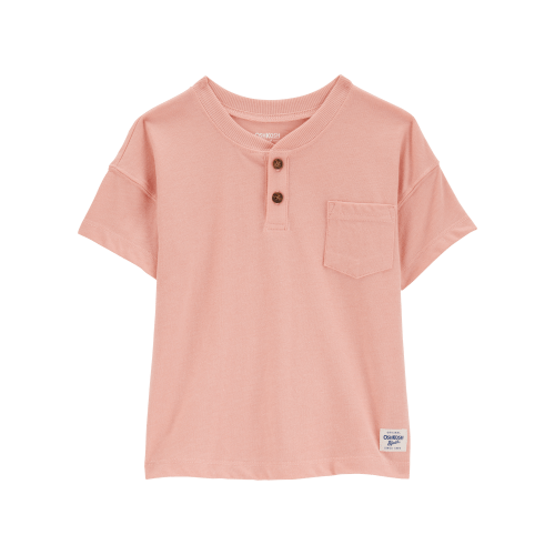 Baby Pocket Henley Tee - Coral - OshKosh | Carter's