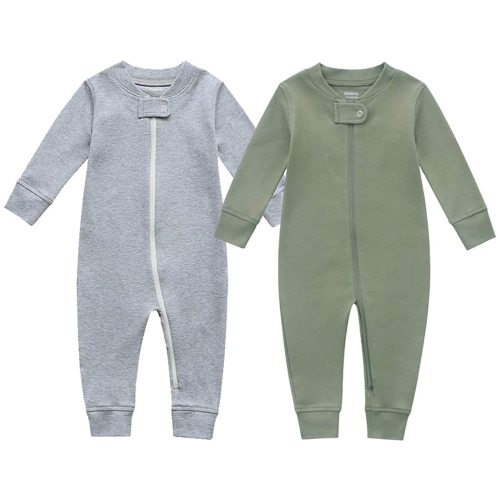 Owlivia Organic Cotton Baby Boy Girl Zip up Sleep N Play, Footless, Long Sleeve