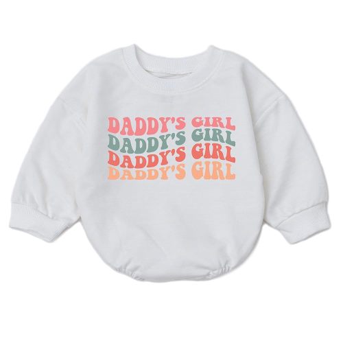 Daddy's Girls Baby Clothes-First Birthday Outfit Romper Newborn Bubble Toddler Infant Long Sleeve One-piece Gifts