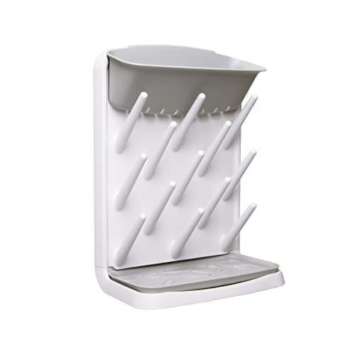 Ubbi Baby Bottle Drying Rack, Holder and Dryer, Large Storage Space, Gray