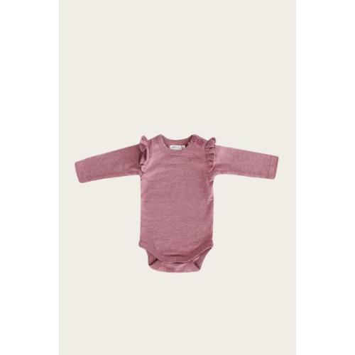 Organic Cotton Frill Bodysuit - Berry Fizz – Jamie Kay USA