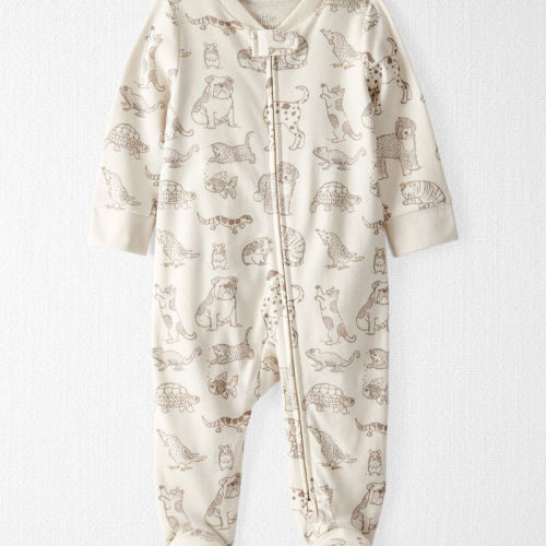 Animal Print Baby Organic Cotton Animal-Print Sleeper | Carter’s Oshkosh Canada