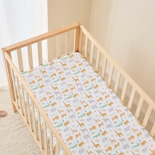 Jungle Friends Fitted Cot Sheet