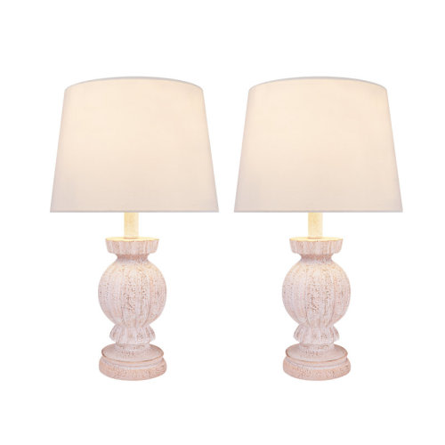 Dakota Fields 18.75" Antique White Table Lamp Set | Wayfair