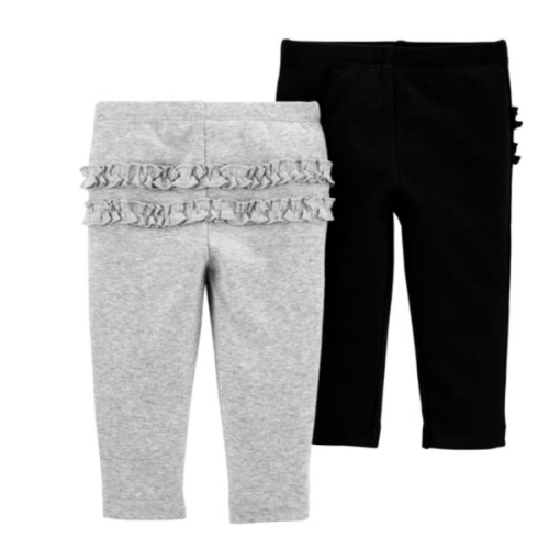 Baby 2-Pack Ruffle-Detail Cotton Pants