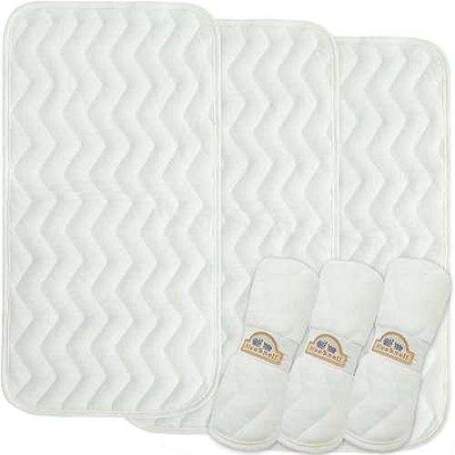 BlueSnail Waterproof and Portable Baby Changing pad Liners 3 Count,14” x 27”(White)