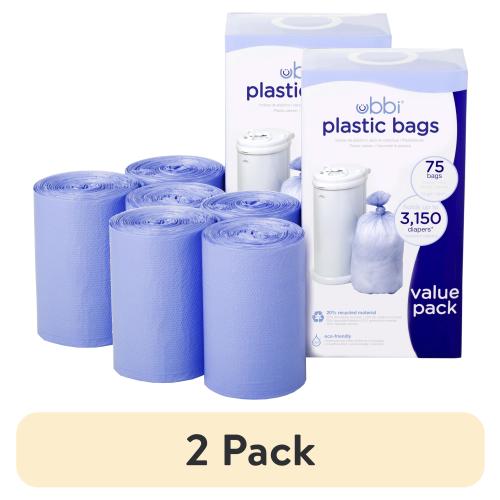 (2 pack) Ubbi 3-Pack Plastic Bags, Purple