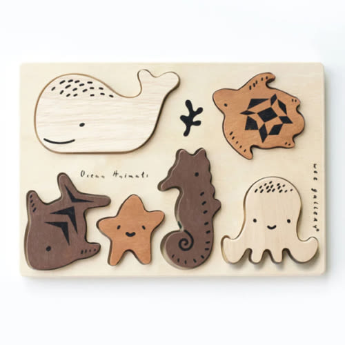 Ocean Animals Wooden Tray Puzzle