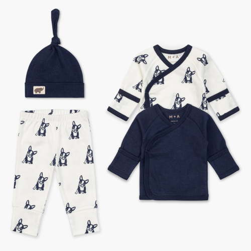 M+A by Monica + Andy Organic Cotton Baby Welcome Home Cuddle Box, Sizes Preemie - 3 Months