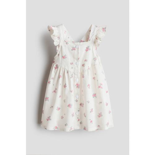 RUFFLE-TRIMMED COTTON DRESS