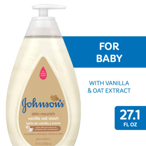 Johnson's Skin Nourish Baby Wash With Vanilla & Oat Extract, 27.1 fl. oz