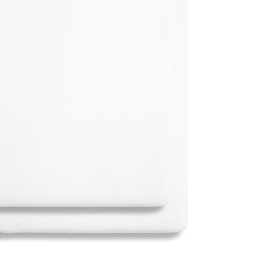 Snuz Baby Crib Sheets - Fits SnuzPod 3, 5 & Studio, 100% Jersey Cotton Baby Bassinet Sheets, Machine Washable, Tumble Dryer Safe, Breathable, Universal Fit 17x31, 2 Pack, White