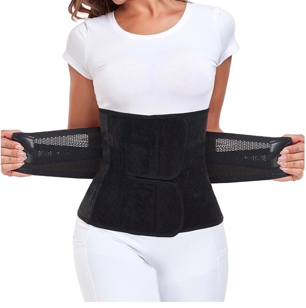 Amazon.com: MAMODY Postpartum Belly Band Belly Wrap Abdominal Binder Post Surgery | C-section Recovery Support Belt After Birth Brace, Slimming Girdles, Midnight Black, 2X-Large
