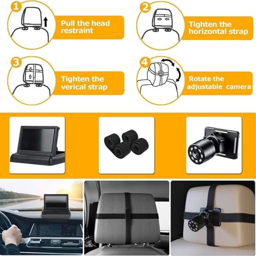 Itomoro Baby Car Mirror, View Infant in Rear Facing Seat with Wide Crystal Clear View,USB Easy Install baby car monitor 1080p - with USB