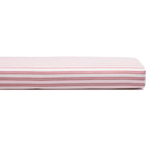 Crib Sheet, Antique Red Ticking - Petite Plume Sheets | Maisonette