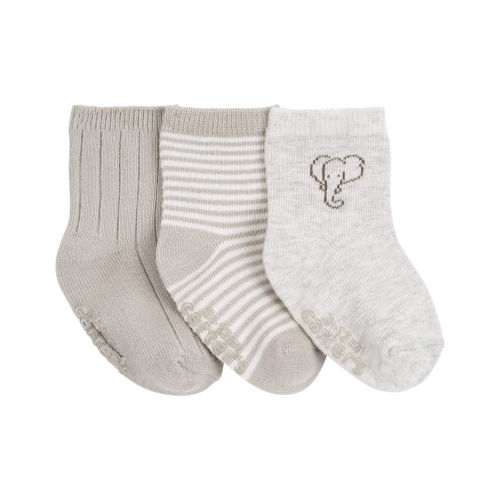 Grey Baby 3-Pack Elephant Booties