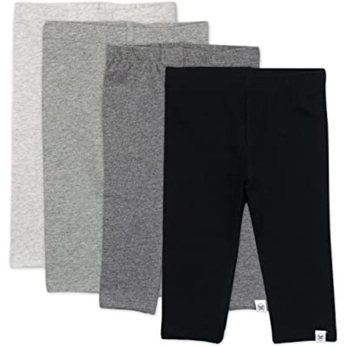 HonestBaby Multipack Leggings Skinny, Flare and Cargo Pants Organic Cotton for Infant Baby Girls, Toddlers, Little Kids