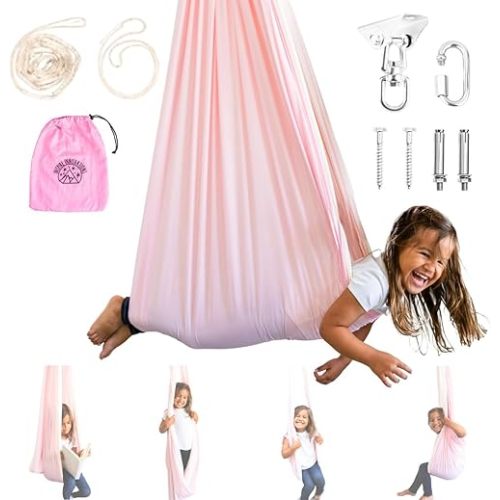 Double Layer Kids Sensory Swing Indoor & Outdoor | Therapy Swing | Sensory Swing for Adults | Hammock | Reversible Cuddle Swing | Autism & Special Needs