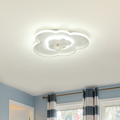 Wrought Studio™ Deontee 19.6'' Modern LED Ceiling Fan with Light & Reviews | Wayfair