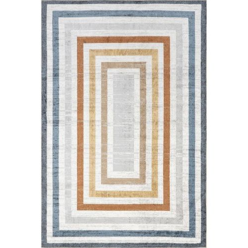 Nuloom Alienor Striped Pet Friendly Machine Washable Area Rug, 7' 10" x 10', Multicolor