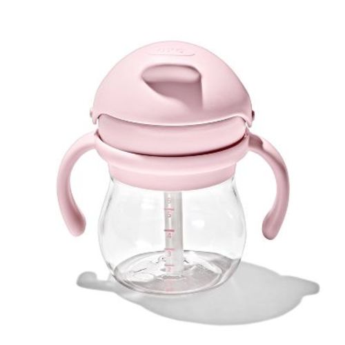 Oxo 6oz Tot Transitions Straw Cup With Removable Handles - Blossom