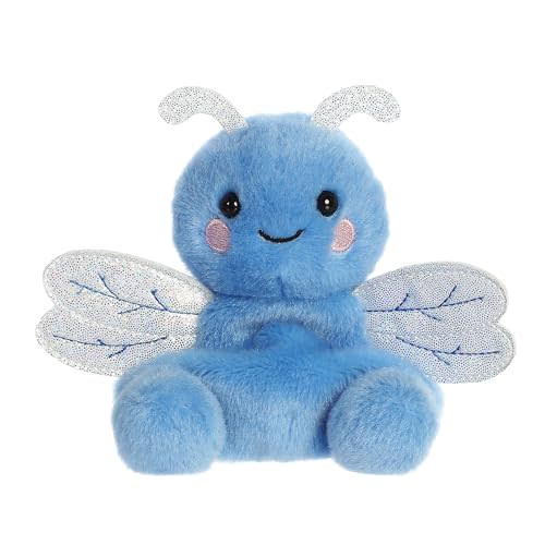 Aurora® Adorable Palm Pals™ Dart Dragonfly™ Stuffed Animal - Pocket-Sized Play - Collectable Fun - Blue 5 Inches
