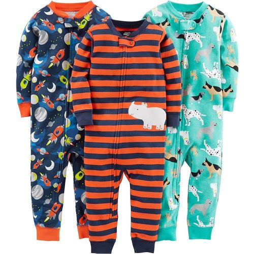 Simple Joys by Carter's Kids' 3-Pack Snug Fit Footless Cotton Pajamas