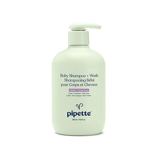 Amazon.com: Pipette Baby Shampoo and Body Wash - Vanilla + Ylang Ylang, Tear-Free Bath Time, Hypoallergenic, Moisturizing Plant-Derived Squalane, Non-Toxic, Sulfate Free, 11.8 fl oz : Baby