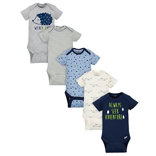 Gerber baby-boys 5-pack Short Sleeve Variety Onesies Bodysuits