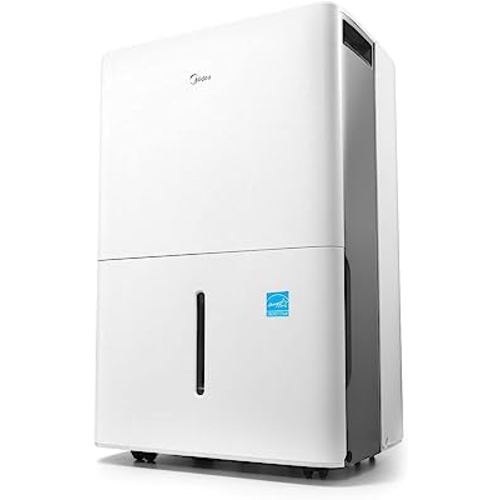 Midea 1,500 Sq. Ft. Energy Star Certified Dehumidifier With Reusable Air Filter 22 Pint - Ideal For Basements, Large & Medium Sized Rooms, And Bathrooms (White)