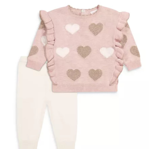 Girls' Ruffle Sweater Top & Pants Set - Baby