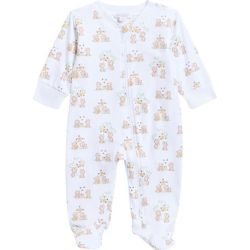 Cub Pima Cotton Zip Footie, 0-3M