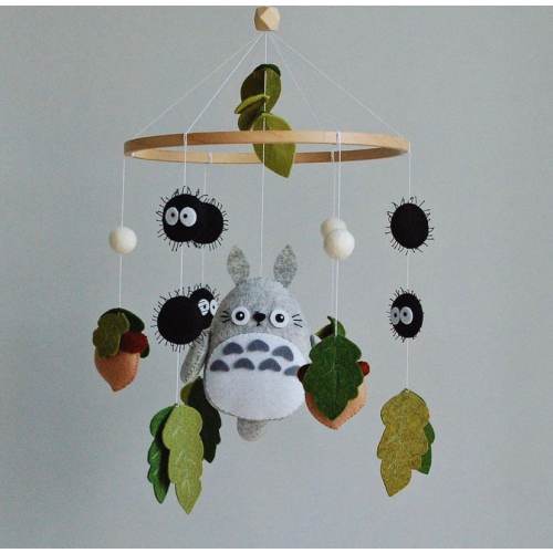 Baby cot mobile, My neighbor Totoro, Spirited away, studio ghibly, Miyazaki movie, Anime crib mobile, baby cot, anime nursery decor