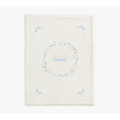 Bumblebee Garden Heirloom Baby Blanket , Ivory Multi