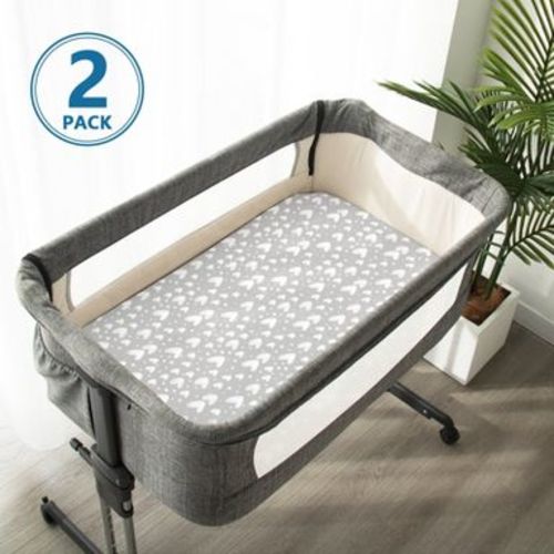 Biloban- Bassinet Sheets baby boy and baby girl, 100% Cotton, Baby Bassinet Sheets Cotton, Bassinet sheets Natural Cotton, 2 Pack