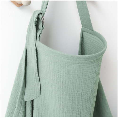 Muslin Nursing Covers for Breastfeeding,Privacy Breast Feeding Cover with Arch Neckline,Cotton Nursing Apron