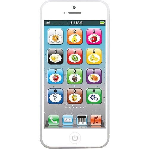 Toy Learning Play Cell Phone with 8 Functions and Dazzling Lights Interactive Toy for Toddler Baby Kids Boys Girls