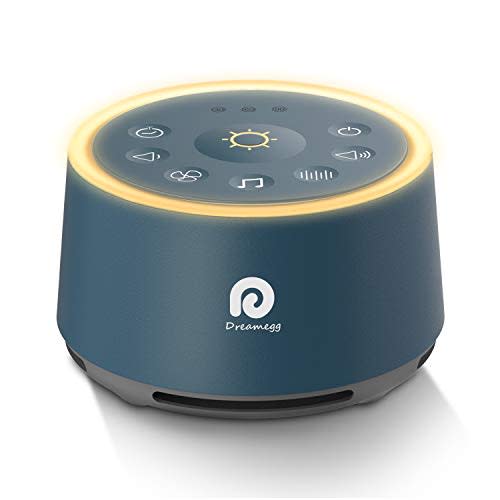 Dreamegg D1 Sound Machine - White Noise Machine with Baby Night Light for Sleeping, High Fidelity Sounds, Timer & Memory Feature, Sound Machine for Baby Adults, Home, Office, Travel (Navy Blue)