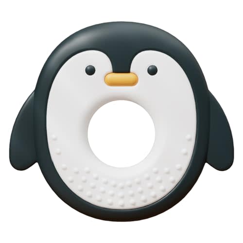YOOTADO Baby Teething Toys for 0-6 Months, Silicone Penguin Teethers for 3-12 Months, BPA Free