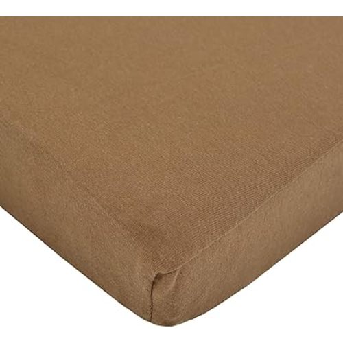 TL Care Supreme Fitted Crib Sheet 28" x 52", Enhanced Thickness for Soft, Breathable Neutral 100% Cotton Jersey Comfort, Chocolate, for Boys and Girls