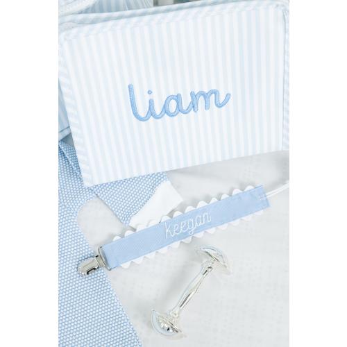 Pacifier Clips // Paci Clip, Monogram Pacifier Clip, Pacifier Holder, Embroidered Custom Name, Personalized Baby Gift, Baby Girl, Baby Boy