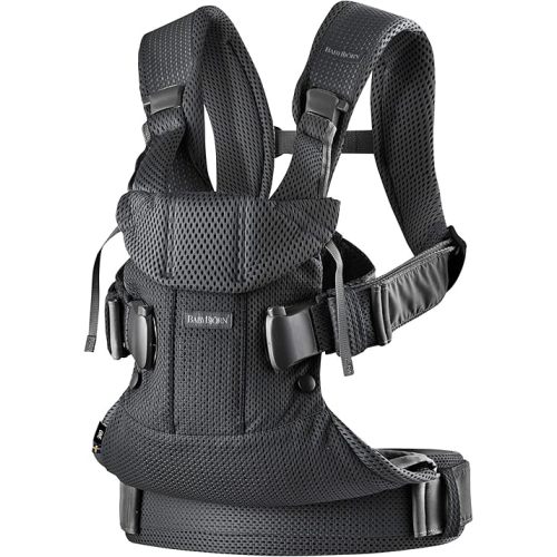 BabyBjörn New Baby Carrier One Air 2019 Edition, Mesh, Black, One Size (098025US)(Pack of 1)