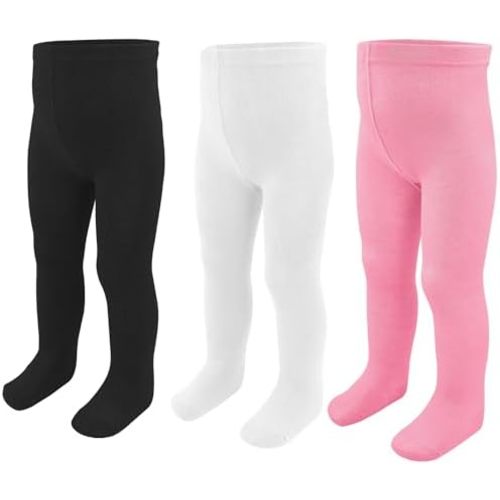 Baby Girls Tights Leggings 3 Pack Cotton Thick 0-24 Month Newborn Infant Toddler Stocking Pants