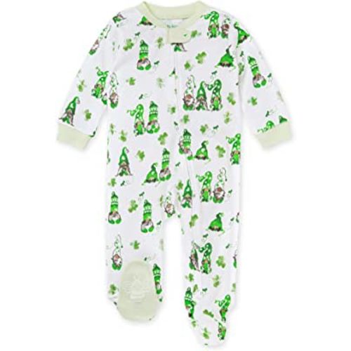 Burt's Bees Baby Baby Boys' Sleep and Play Pajamas, 100% Organic Cotton One-Piece Romper Jumpsuit Zip Front Pjs