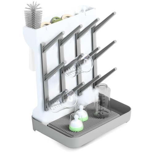 Smasener Baby Bottle Drying Racks, Large Vertical Bottle Drying Racks, Space-Saving Vertical Drying Racks for Cleaning Bottles and Pump Parts (Gray)