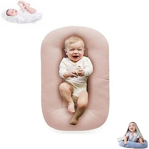 Baby Lounger for Infants 0-12 Months, Bionic Design Baby Nest Sleeper Baby Lounger Soft Organic Cotton Breathable Lounger
